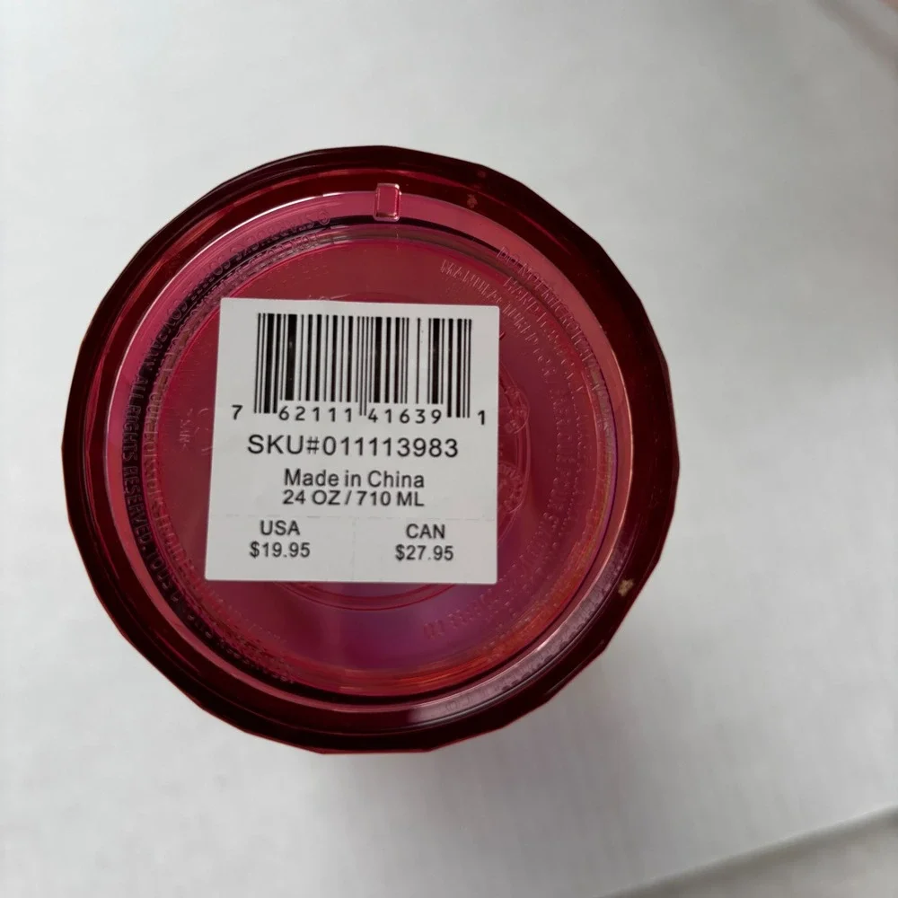 Starbucks 24oz‎ Venti Iridescent Sunset Orange Pink Tumbler Cold Cup 011113983